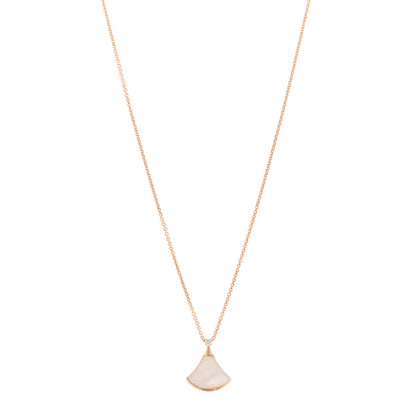 Bulgari 18K Rose Gold Diamond Mother of Pearl Small Divas' Dream Pendant Necklace 1 of 5