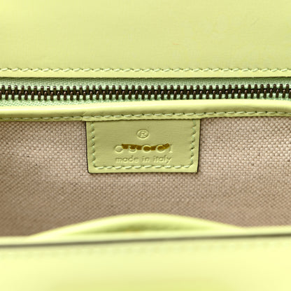 Gucci Boarded Dyana Lux Calfskin Web Small Bamboo 1947 Top Handle Bag Light Green 7 of 12