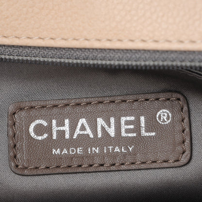 Chanel Caviar Stitched Pocket In The City Hobo Beige 6 of 7