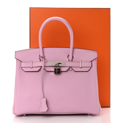Hermes Taurillon Clemence Birkin 30 Mauve Sylvestre 14 of 14