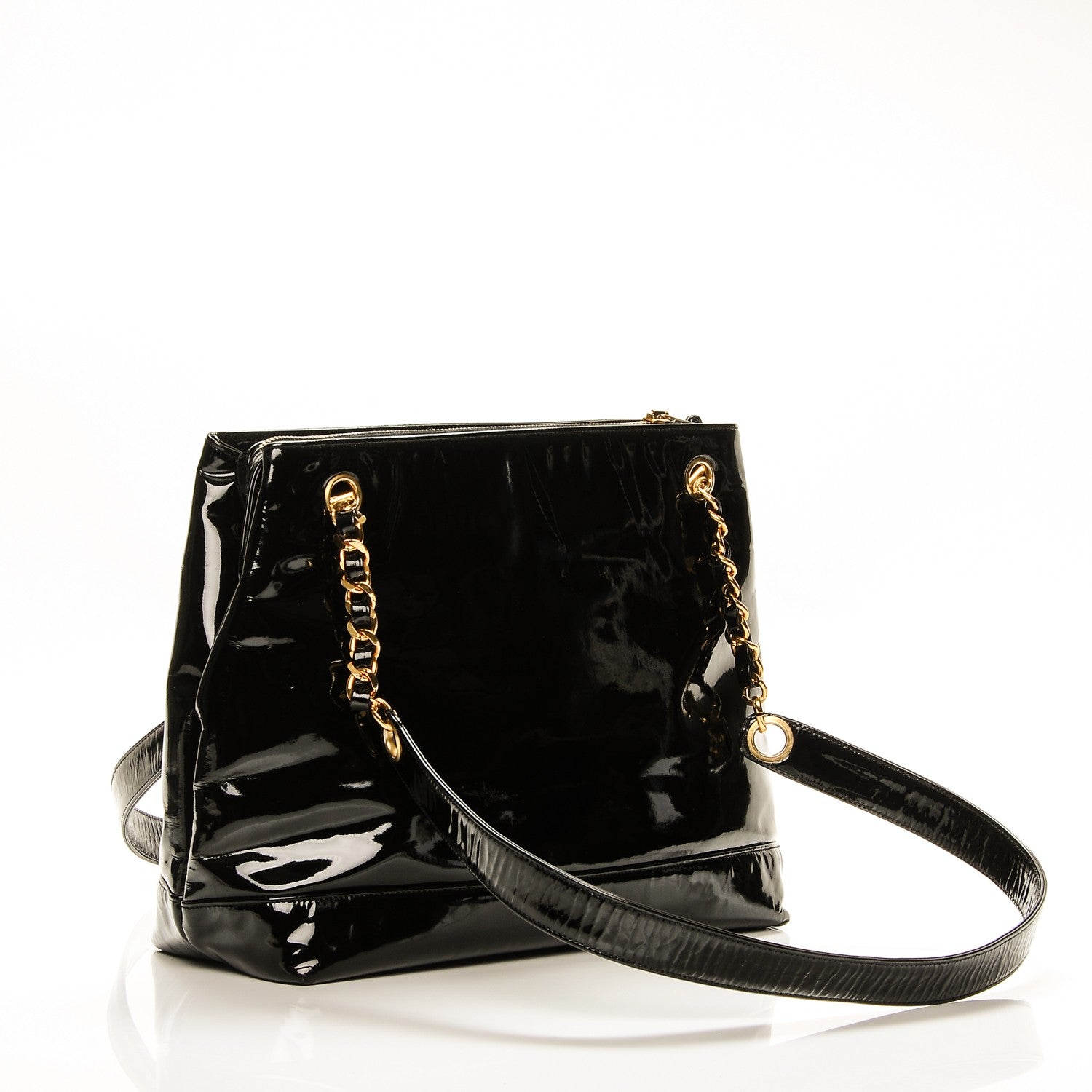 Chanel Patent CC Shoulder Bag Black 3 of 7
