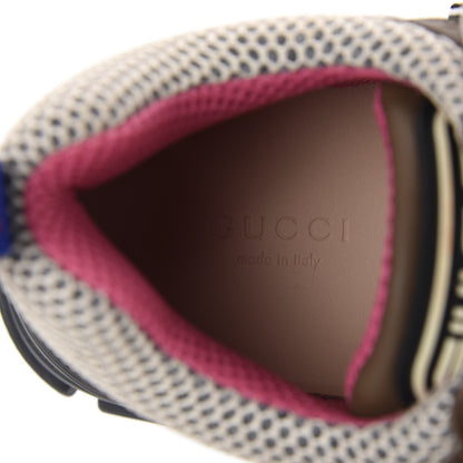 Gucci X SEGA Mesh Canvas Calfskin Womens Flashtrek Sneakers 37.5 White Box Pink Ardesia Loess 7 of 9