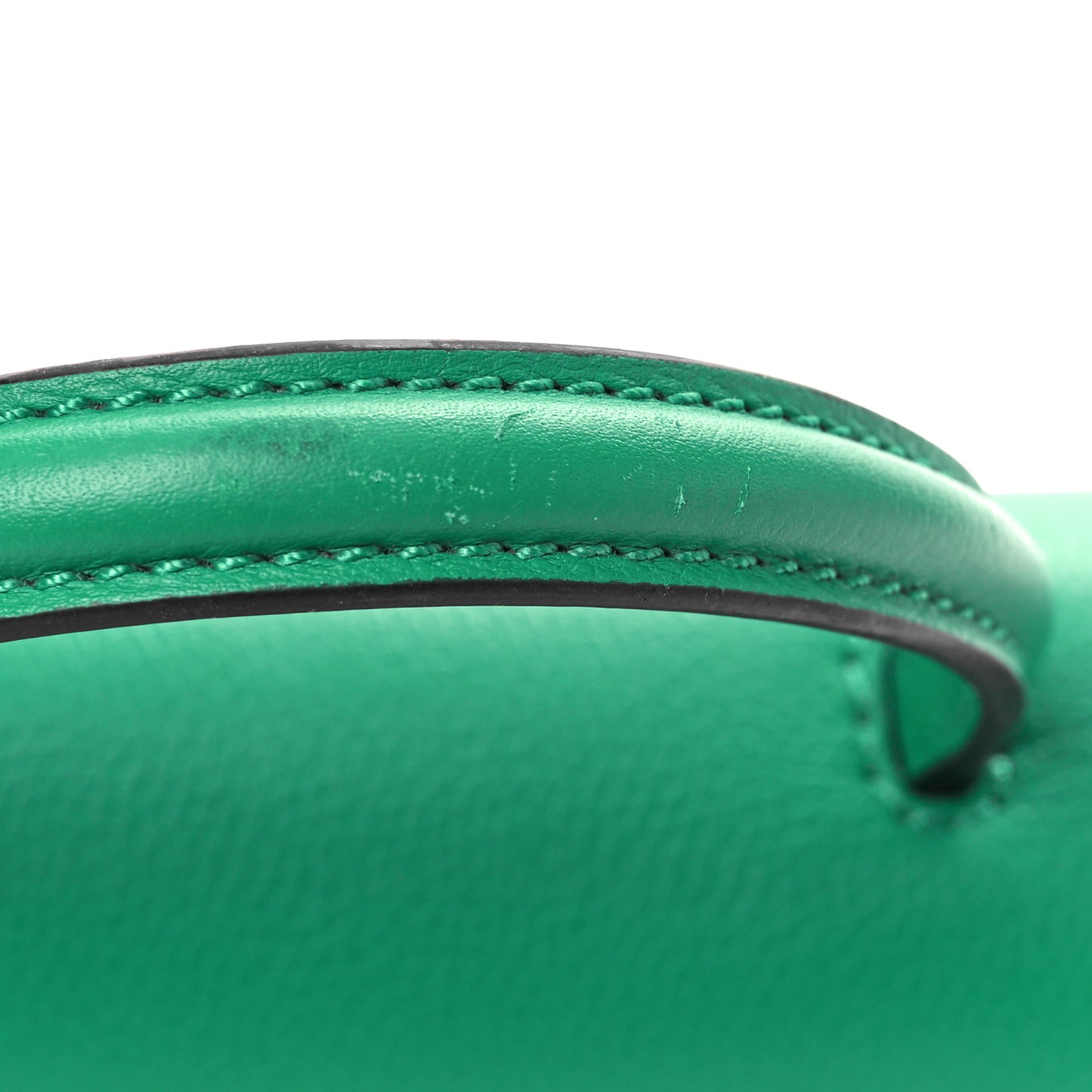 Grained Calfskin Small La Medusa Top Handle Bag Turquoise
