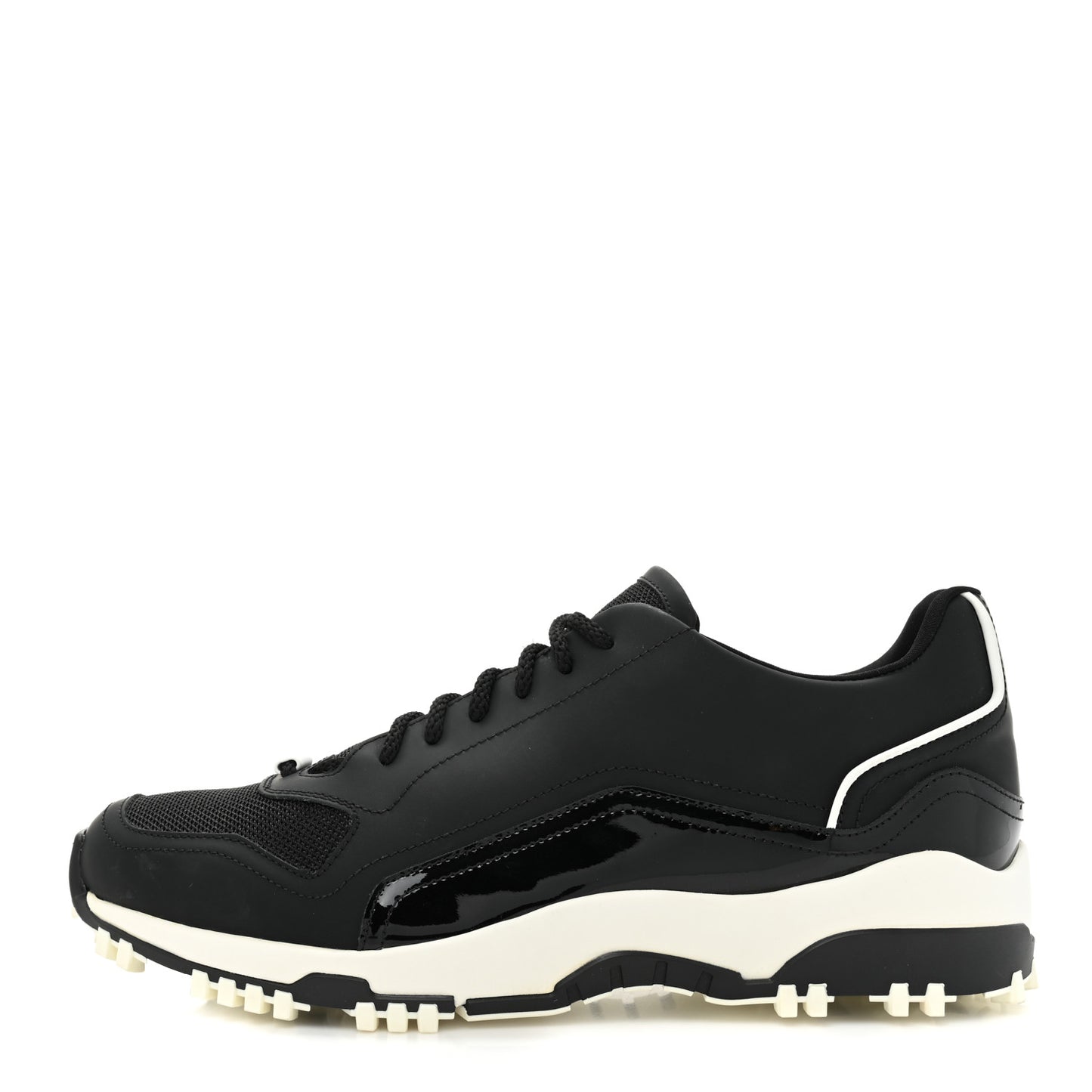 Technical Fabric Mens Trainer Sneakers 41 Black
