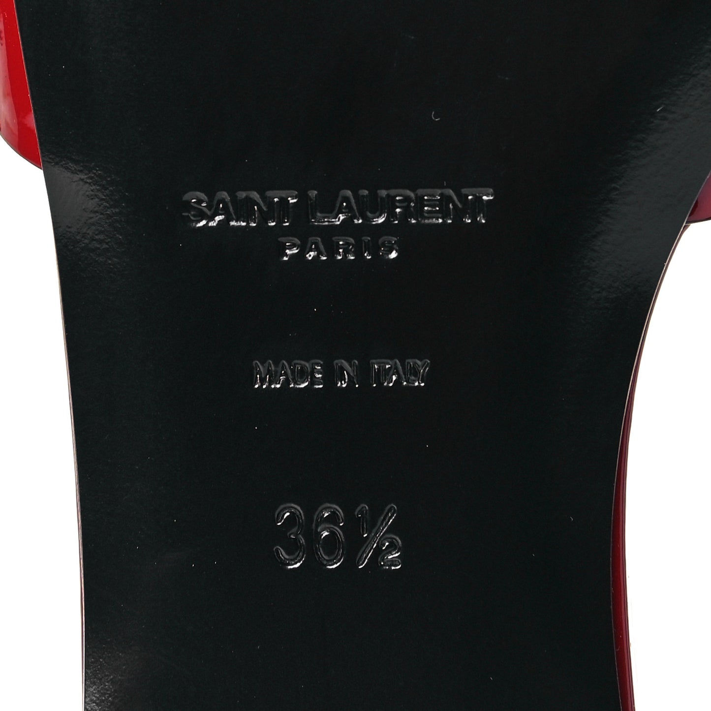 Patent Tribute 05 Slide Sandals 36.5 Red
