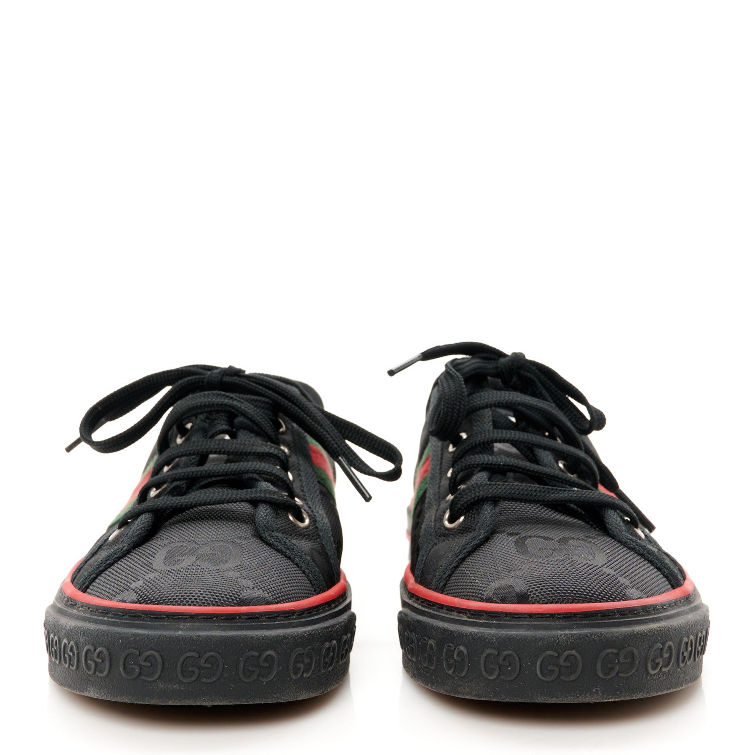 Gucci Econyl Nylon Web Monogram Off The Grid Womens 1977 Tennis Sneakers 40 Black 3 of 9