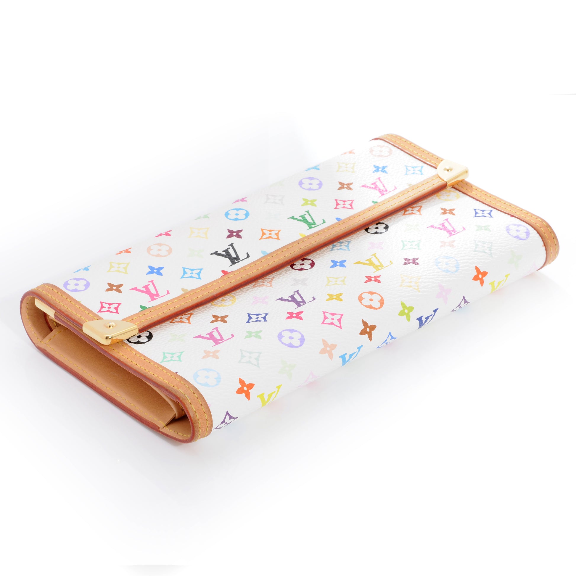 Louis Vuitton Monogram Multicolor Porte Tresor International Wallet White 3 of 8