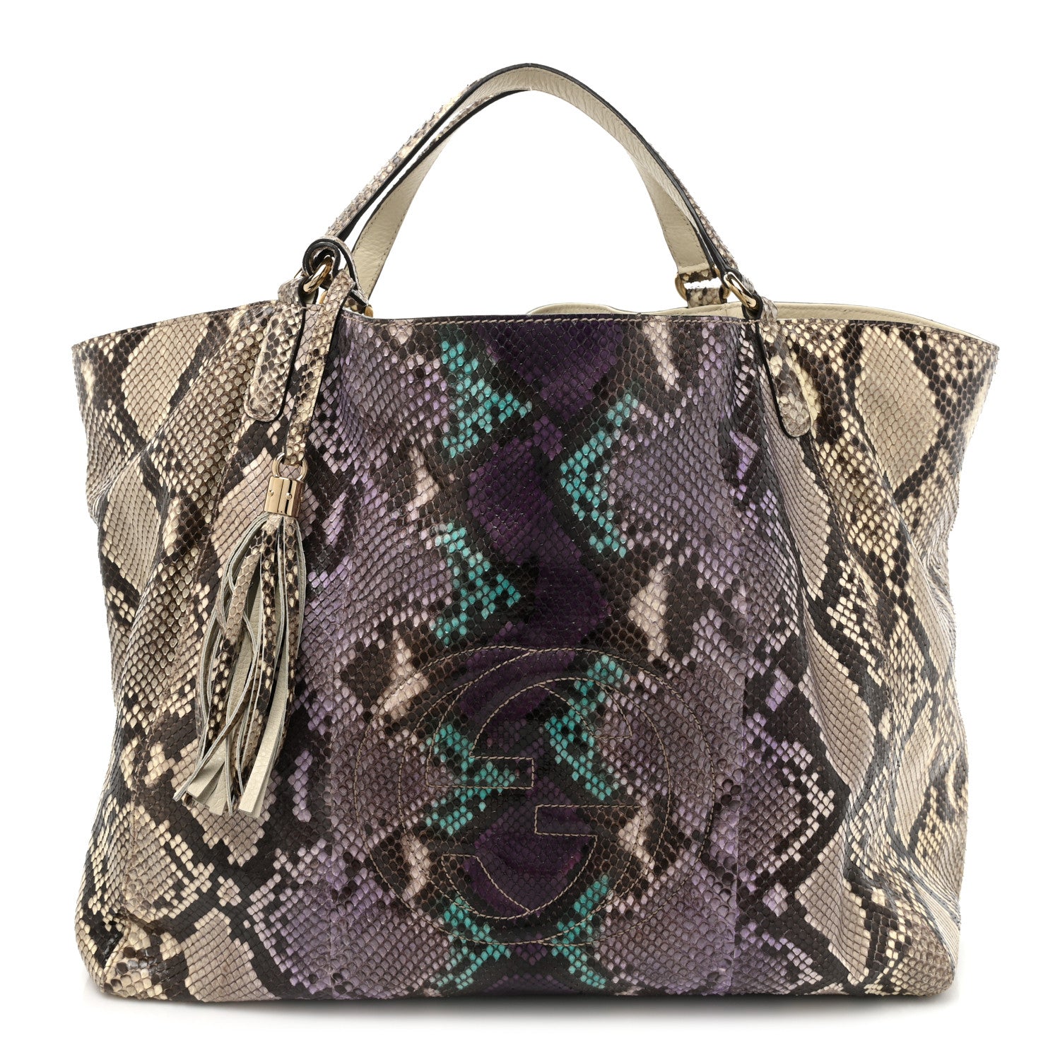 Gucci Snakeskin Large Soho Shoulder Bag 1 of 12