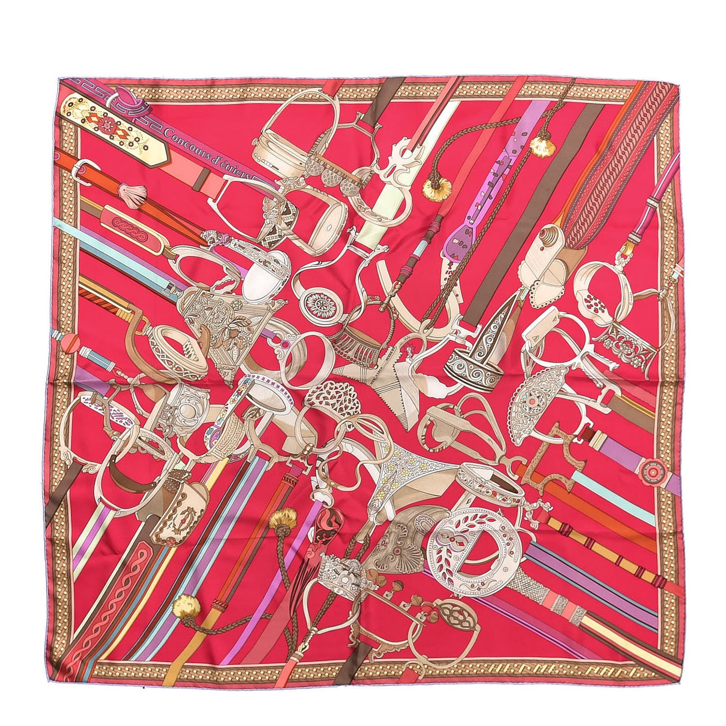 Silk Concours D'Etriers Scarf 90
