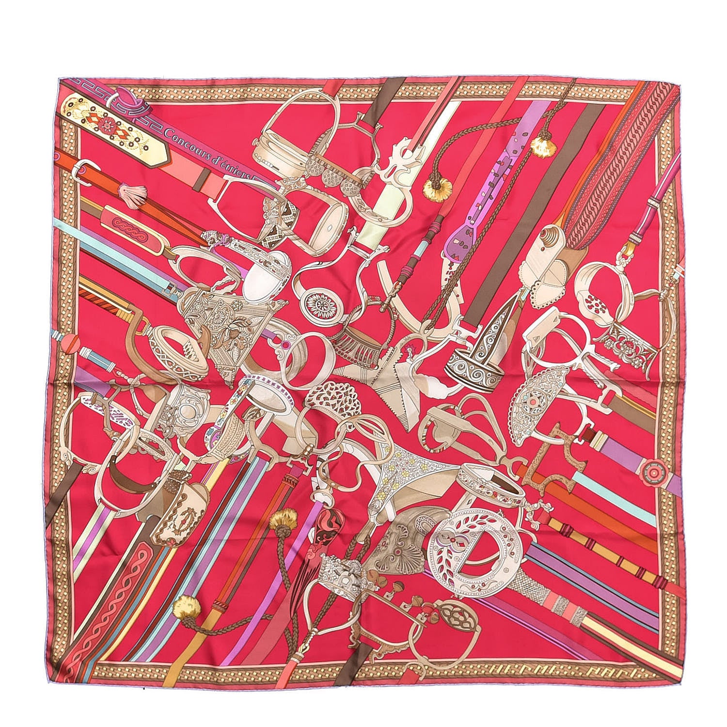 Hermes Silk Concours D'Etriers Scarf 90 1 of 5
