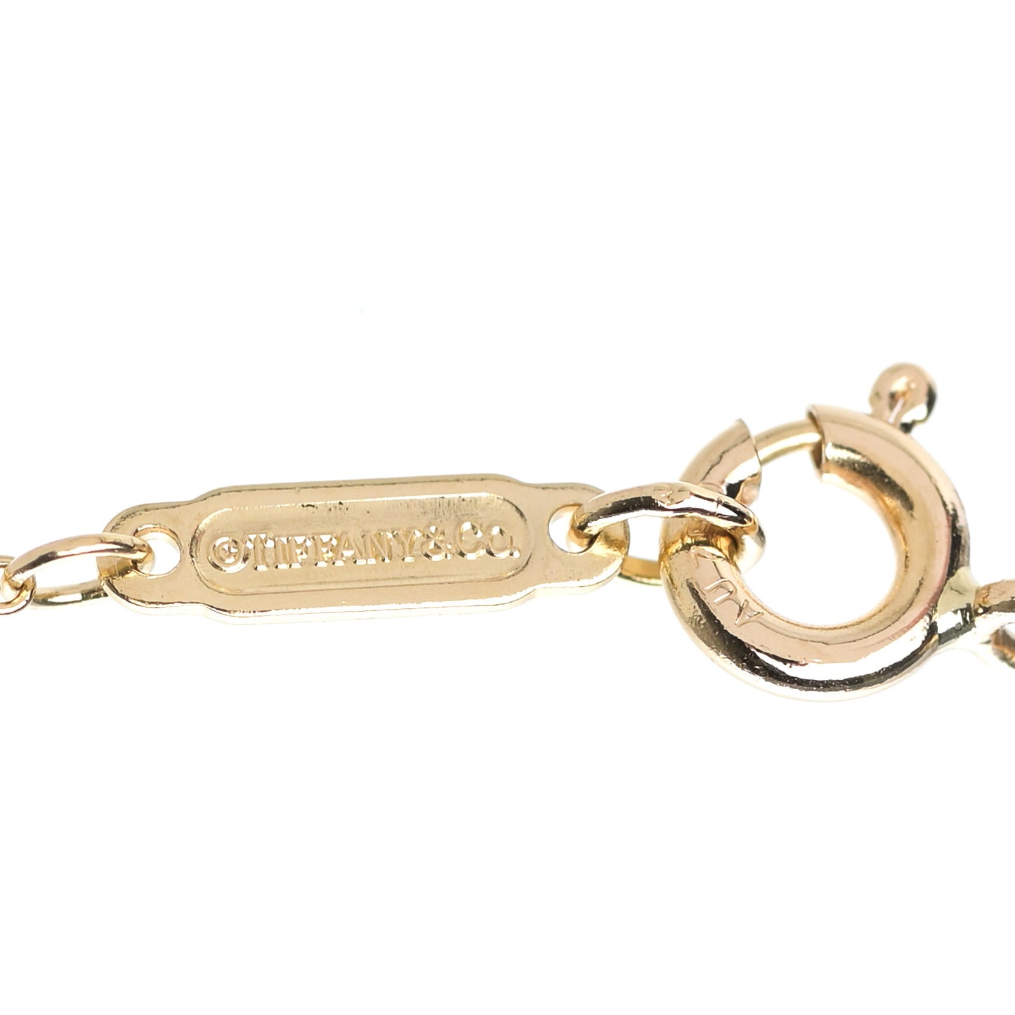18K Yellow Gold Heart Key Pendant Necklace