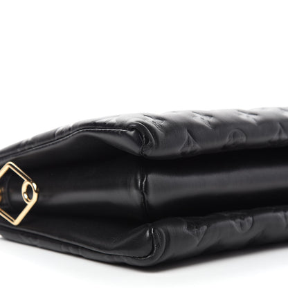 Louis Vuitton Lambskin Embossed Monogram Coussin PM Black 6 of 10