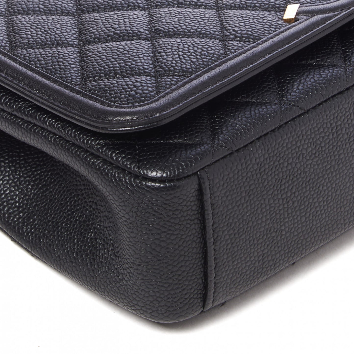 Caviar Quilted Medium CC Filigree Flap Black