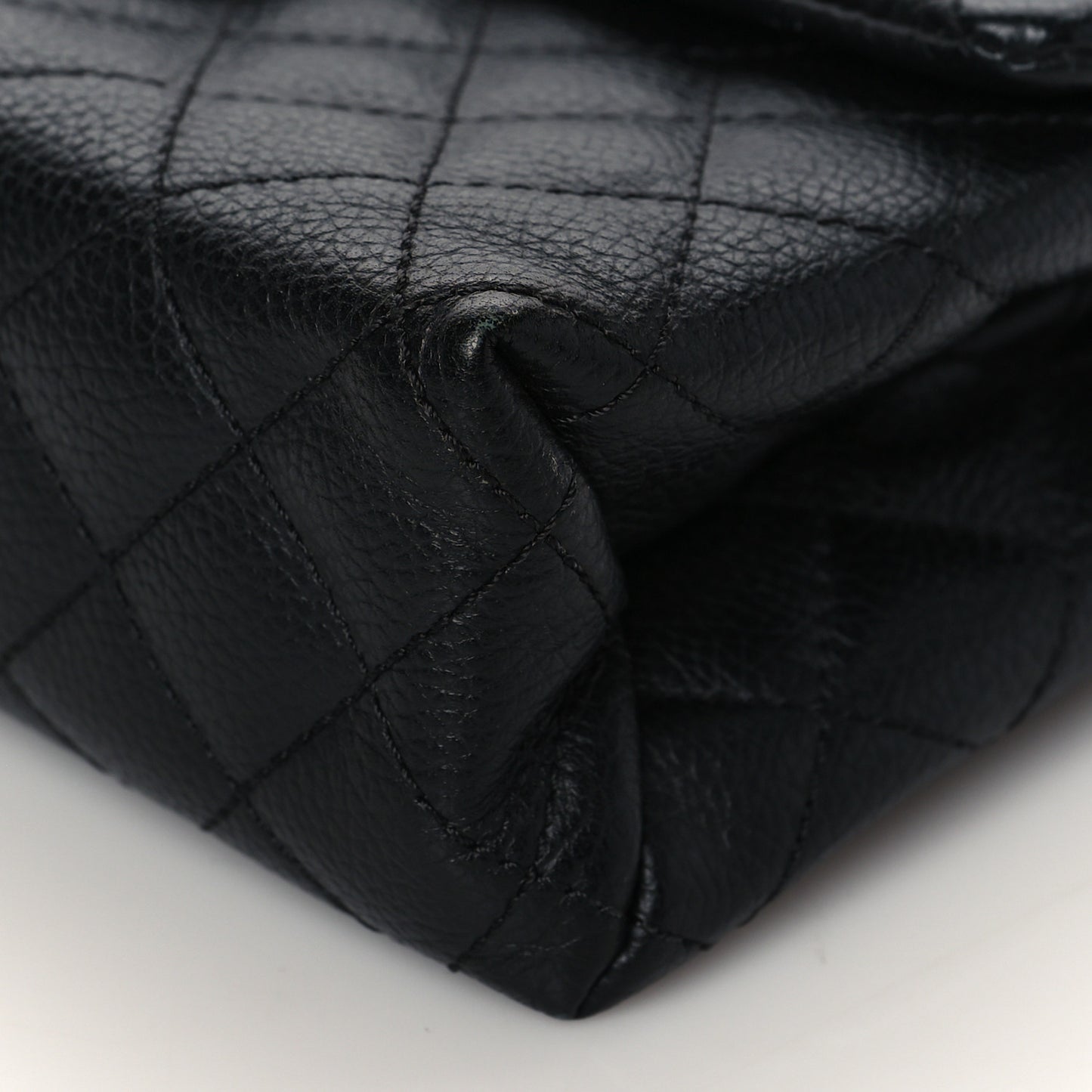Grained Calfskin Quilted 2.55 Reissue Flap Belt Bag Clutch Black