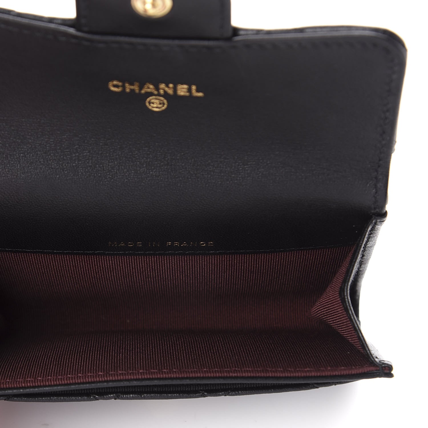Chanel Lambskin Quilted Flap Card Holder Black 4 of 7