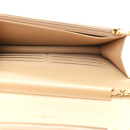Chanel Caviar Quilted Wallet on Chain WOC Beige 5 of 12