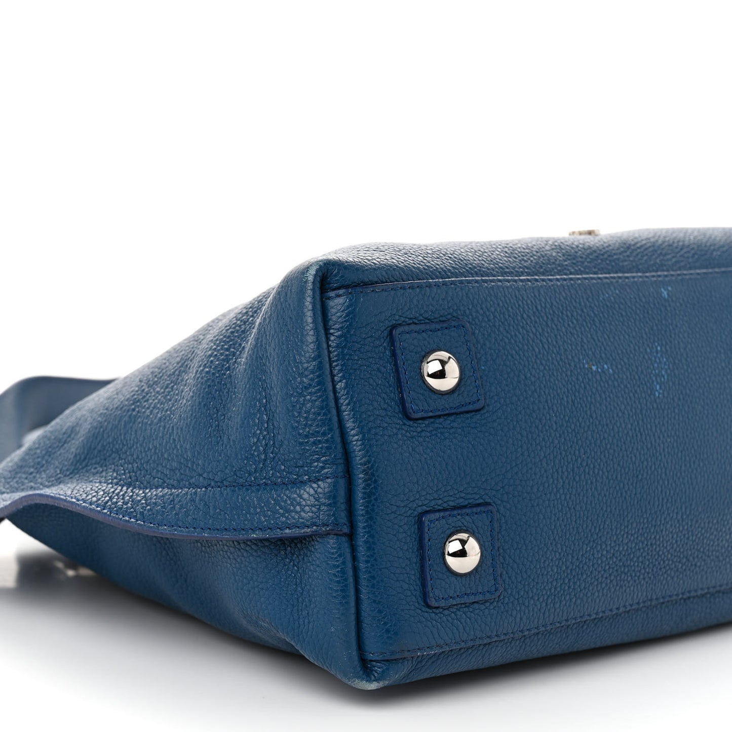 Classic Grained Calfskin Small Alice Satchel Blue