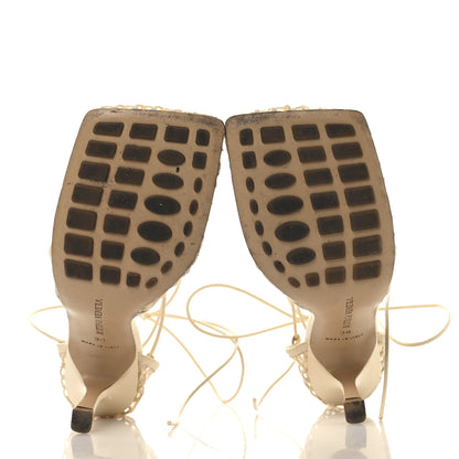 Bottega Veneta Mesh Nappa Stretch Ankle Tie Sandals 36 Toile 6 of 11