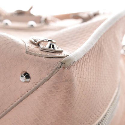 Balenciaga Python Papier A5 Zip Around Tote Old Rose 20 of 22
