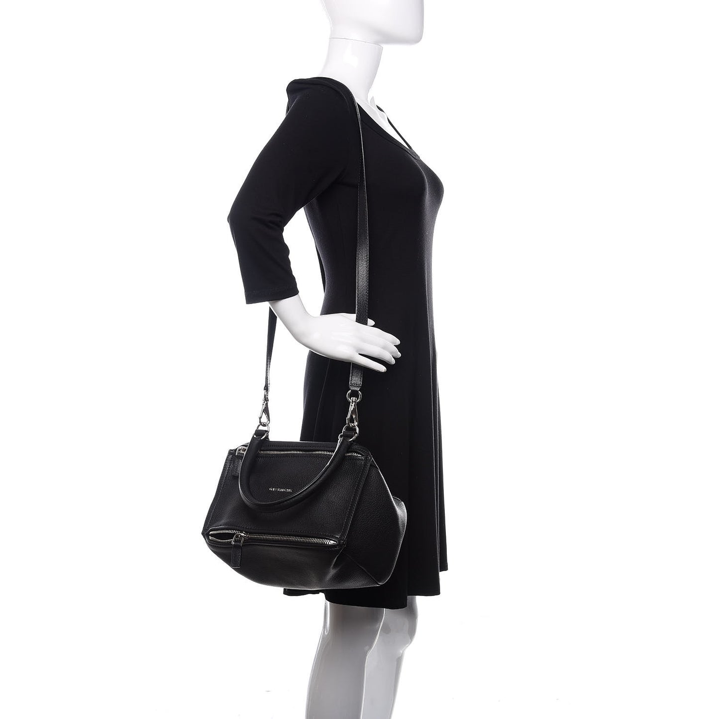 Sugar Goatskin Small Pandora Black