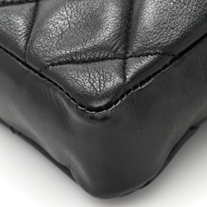 Chanel Lambskin Quilted Flap Waist Belt Bag 75 30 Black 19 of 19