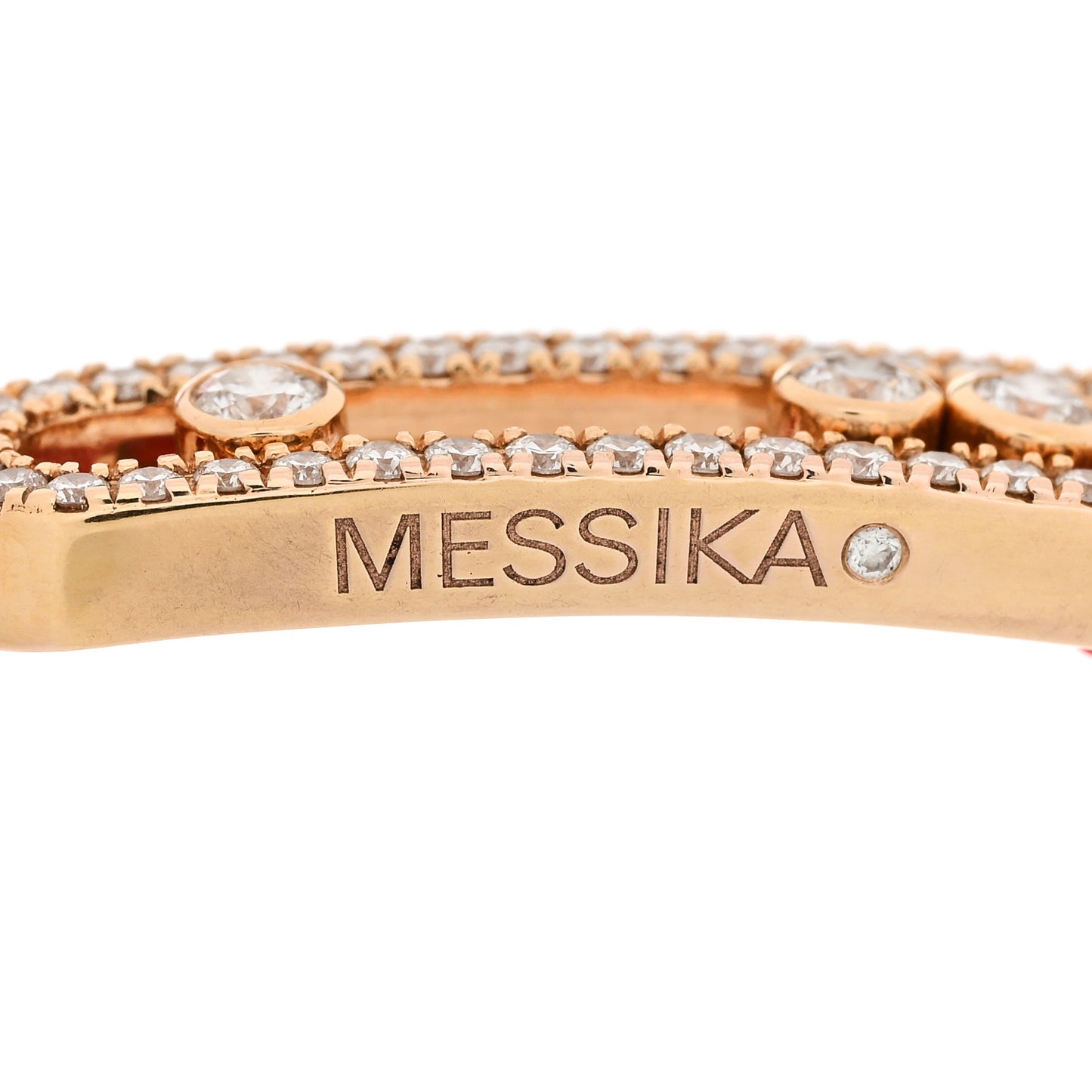 18K Rose Gold Diamond Pave Cord Bracelet