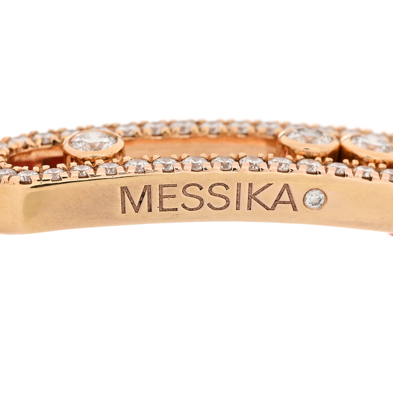 Messika 18K Rose Gold Diamond Pave Cord Bracelet 3 of 5