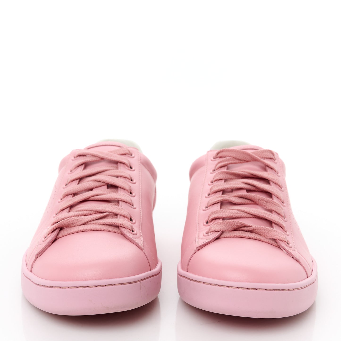 Miro Soft Calfskin Interlocking G Perforated Womens Ace Sneakers 39.5 Wild Rose Lapis