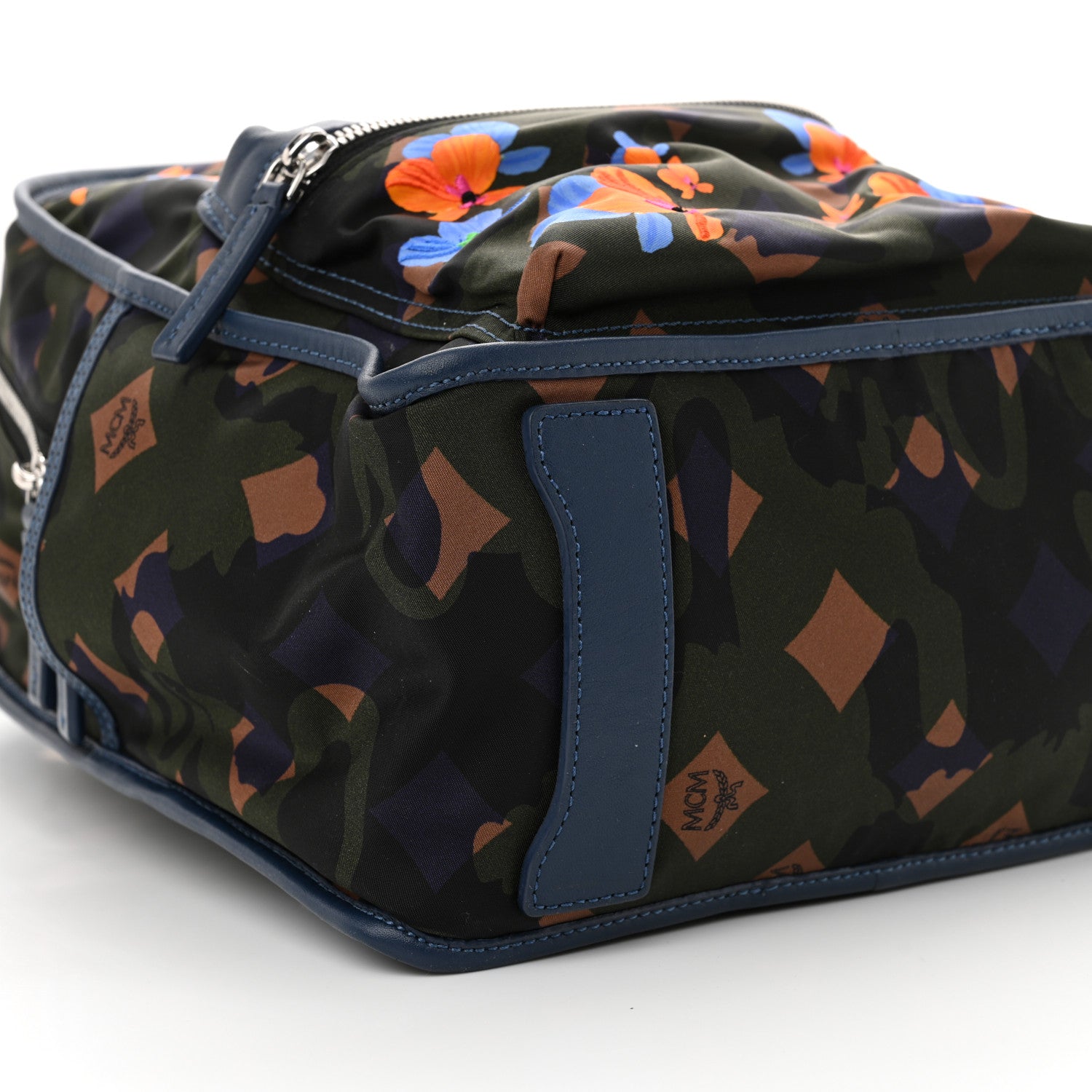 MCM Nylon Floral Camo Dieter Backpack Loden Green 8 of 9