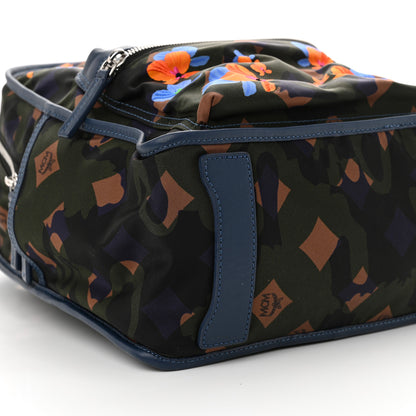 MCM Nylon Floral Camo Dieter Backpack Loden Green 8 of 9