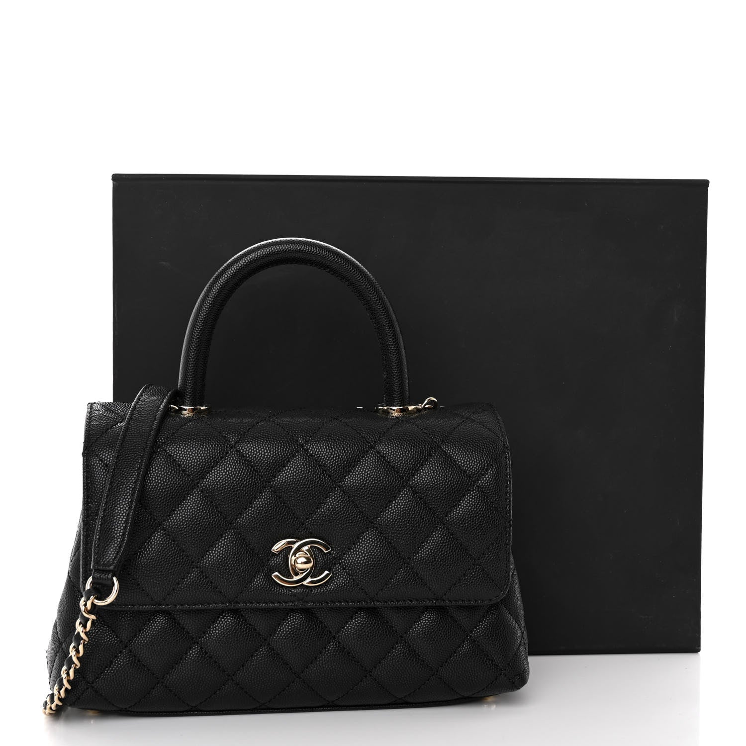Chanel Caviar Quilted Mini Coco Handle Flap Black 11 of 11