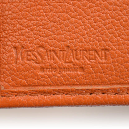 Saint Laurent Leather Studded Belle de Jour Wallet Orange 6 of 7