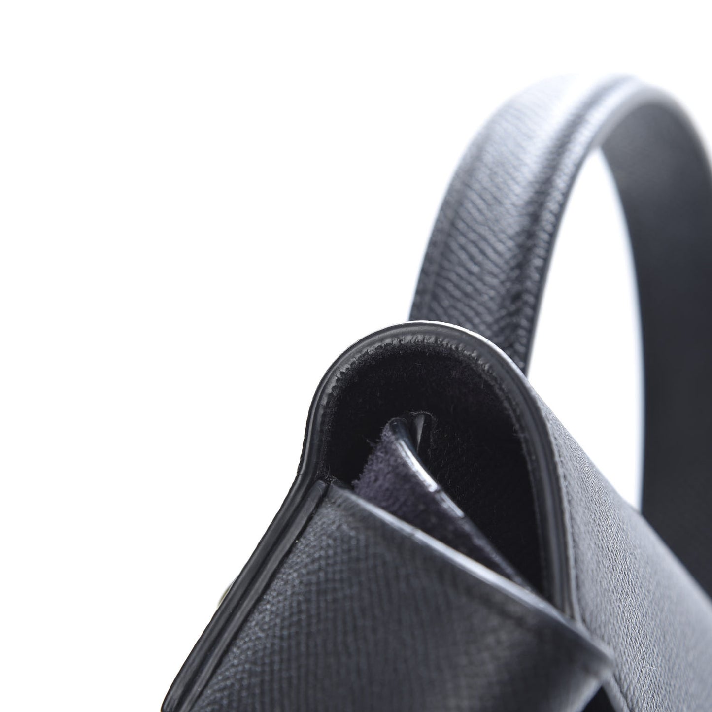Grained Calfskin Micro Belt Bag Black