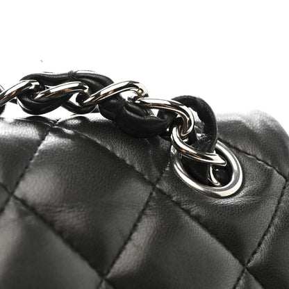 Chanel Lambskin Quilted Jumbo Double Flap Black 14 of 16