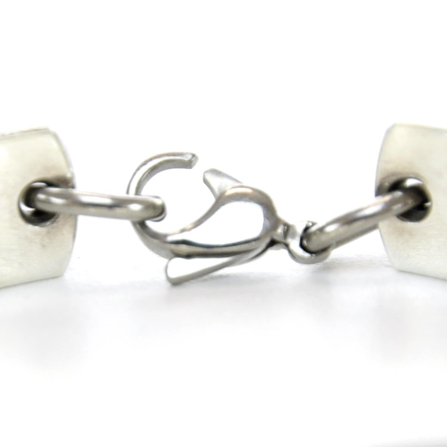 Tiffany Sterling Silver Titanium Link 1837 ID Bracelet 3 of 7
