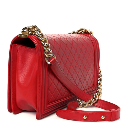 Chanel Lambskin Quilted New Medium Boy Flap Red 3 of 10