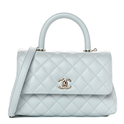 Chanel Caviar Quilted Mini Coco Handle Flap Light Blue 1 of 13