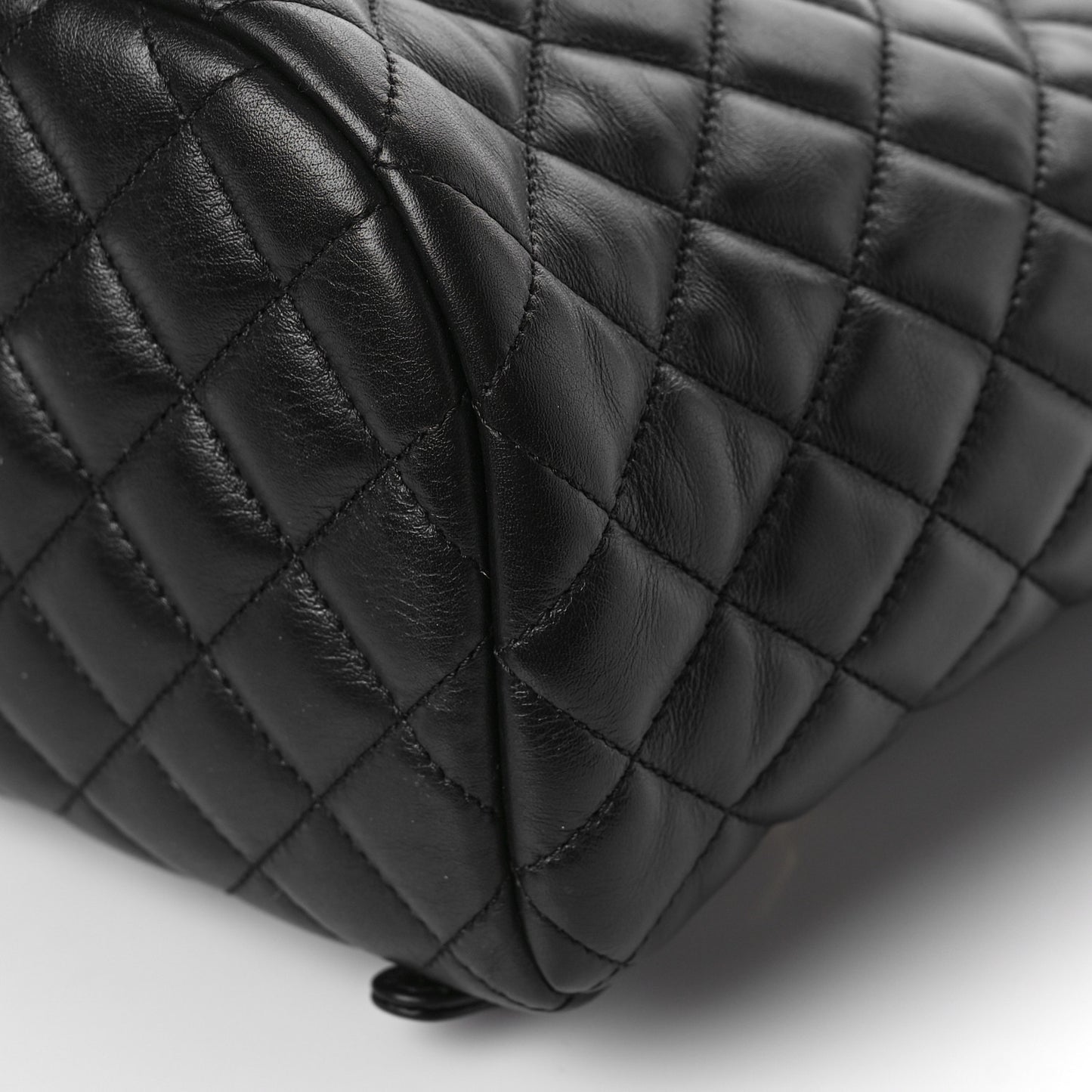 Lambskin Quilted Large Urban Spirit Backpack Black
