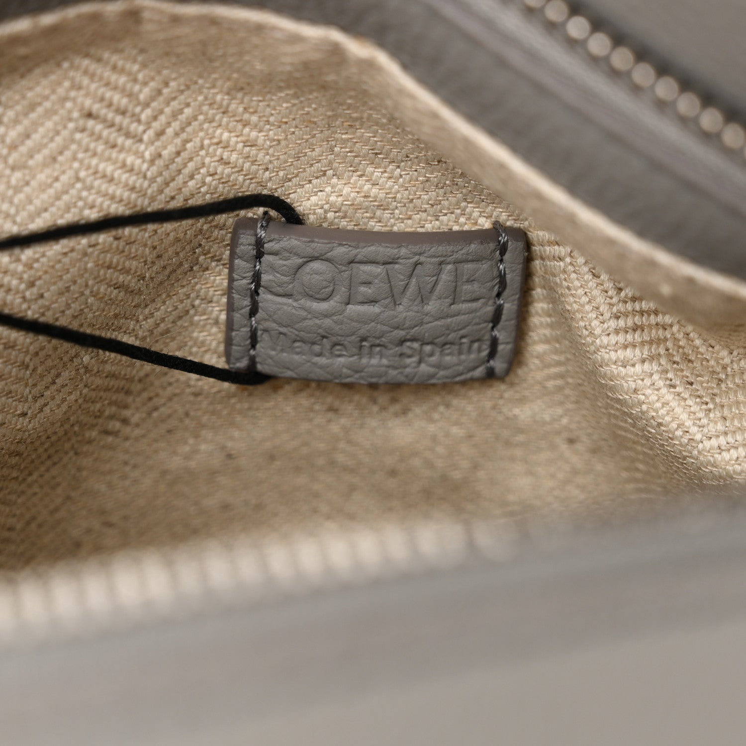 Loewe Soft Grained Calfskin Mini Puzzle Edge Bag Pearl Grey
