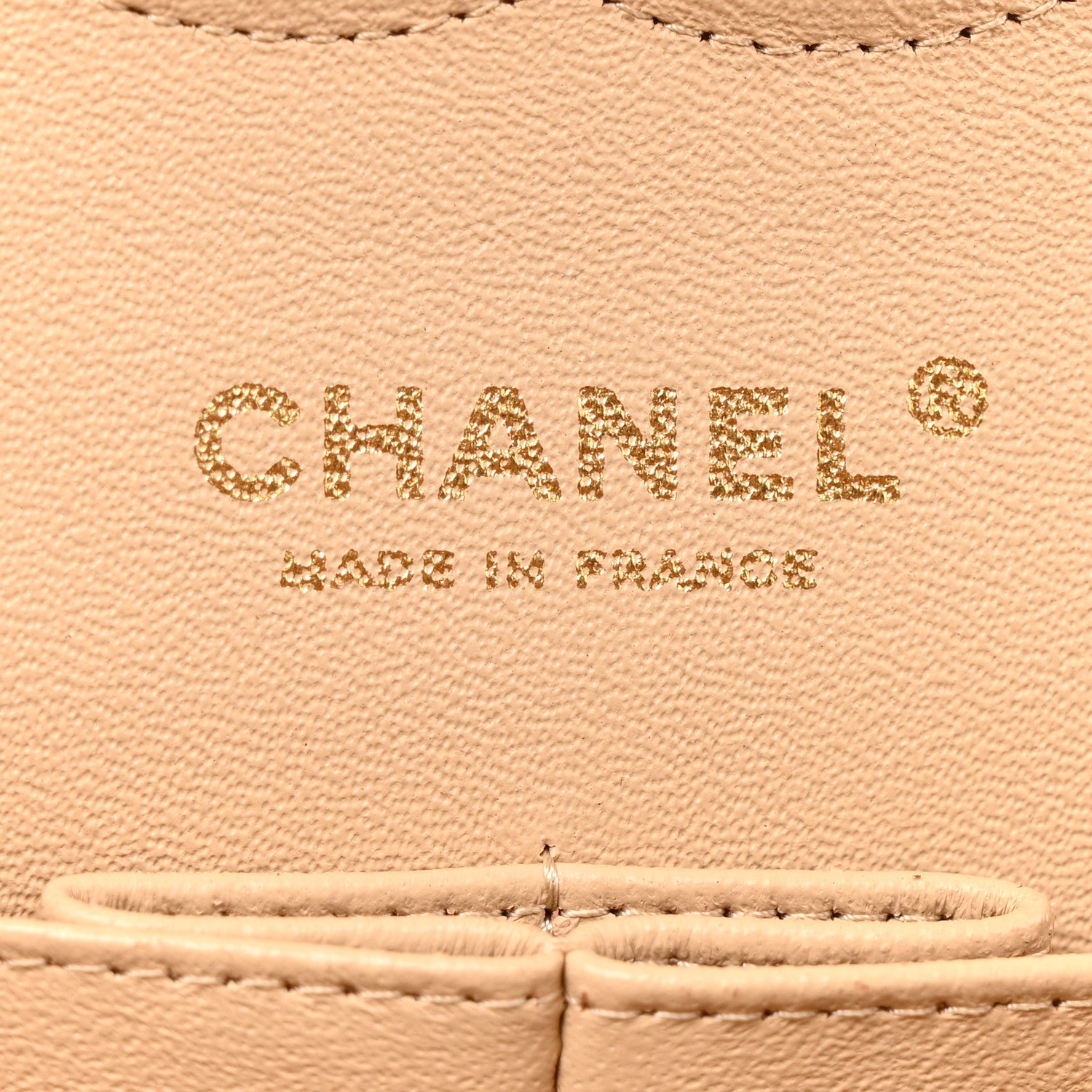 Chanel Caviar Quilted Medium Double Flap Beige 6 of 13