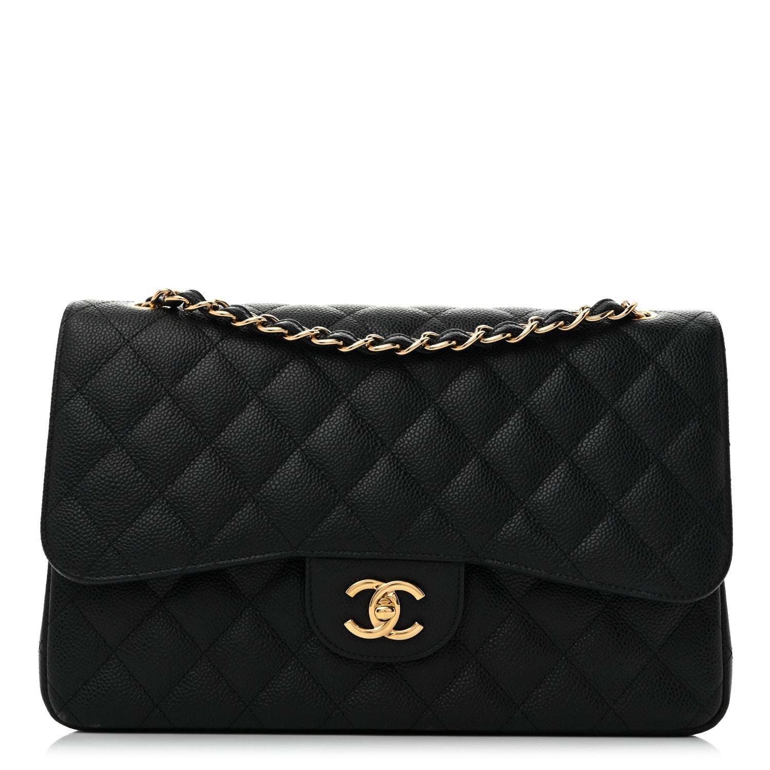 Chanel Caviar Quilted Jumbo Double Flap Black 1 of 10