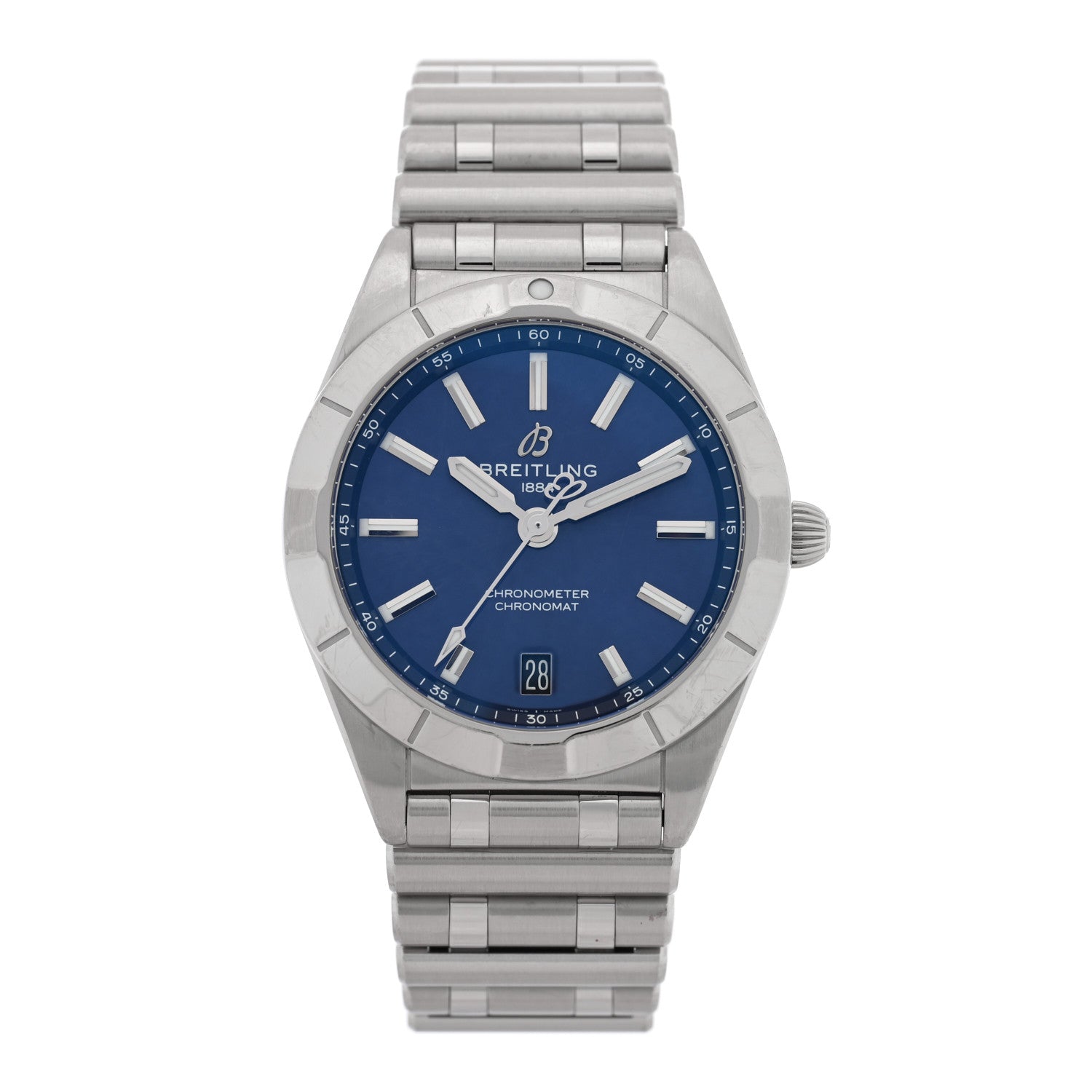 Breitling Stainless Steel 32mm Chronomat Quartz Watch Blue A77310101C1A1 1 of 5