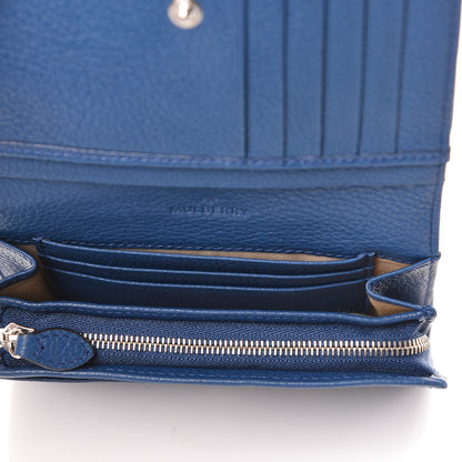 Mulberry Glossy Goatskin Tree French Purse Wallet Blue 5 of 6