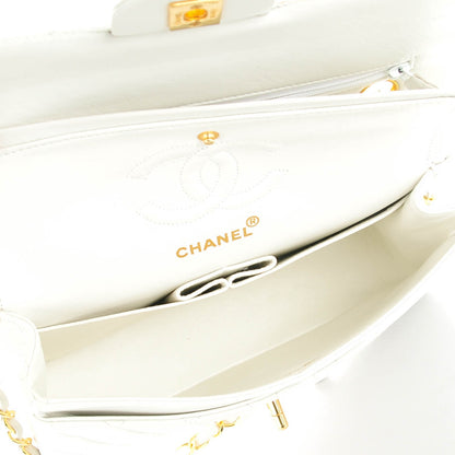 Chanel Lambskin Quilted Small Double Flap White 5 of 8