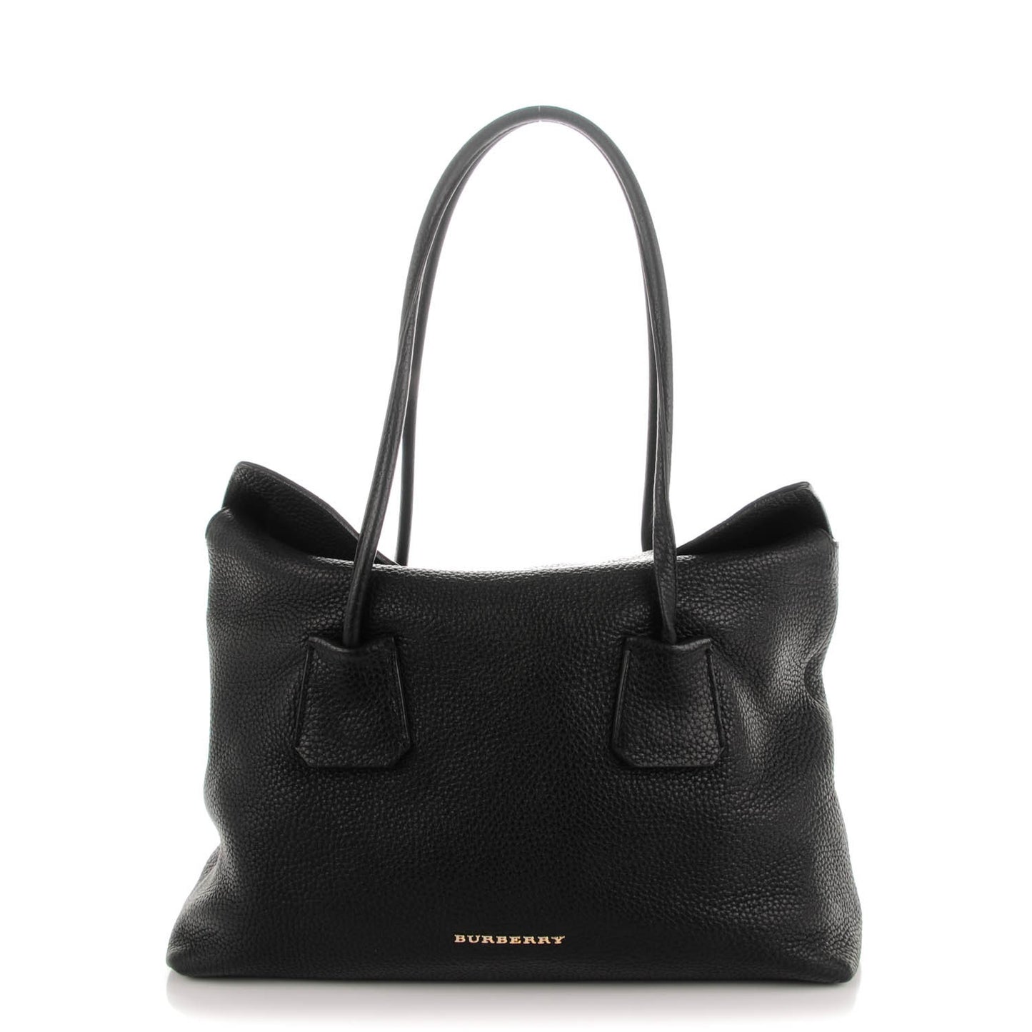 London Grainy Calfskin Medium Baynard Tote Black