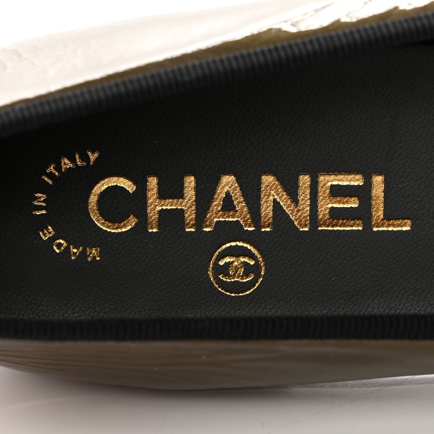 Patent CC Cap Toe Ballerina Flats 37 Black Green