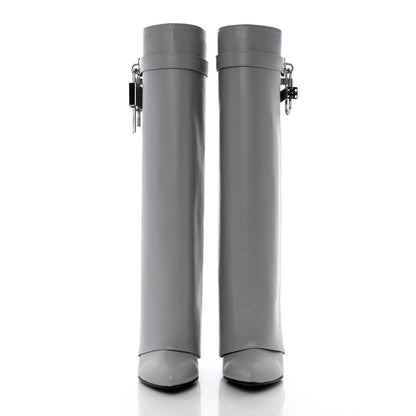 Givenchy Box Calfskin Shark Lock Pant Boots 38 Grey 2 of 11