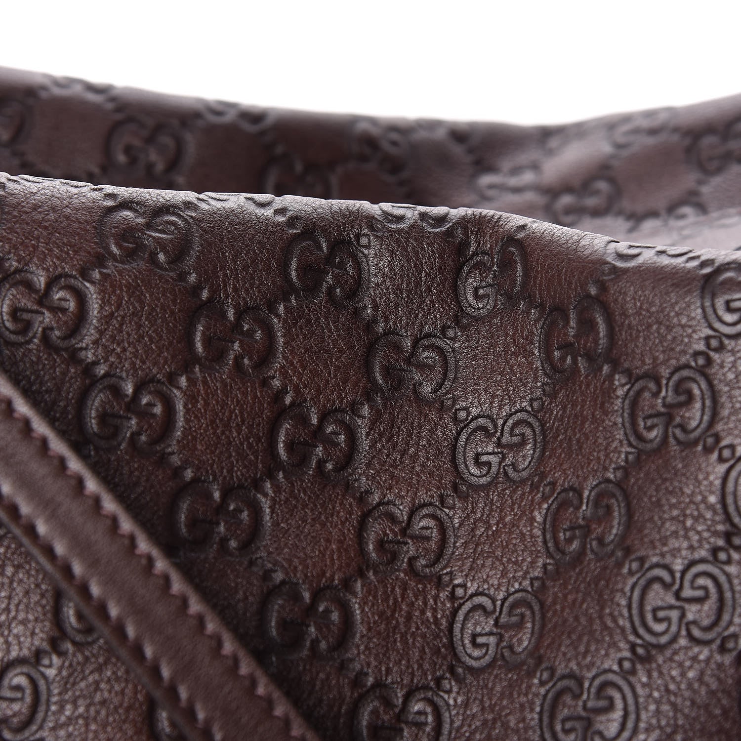 Gucci Guccissima Large Bree Foldover Tote Chocolate 14 of 17