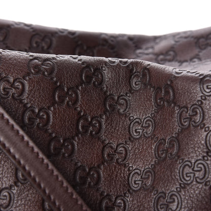 Gucci Guccissima Large Bree Foldover Tote Chocolate 14 of 17