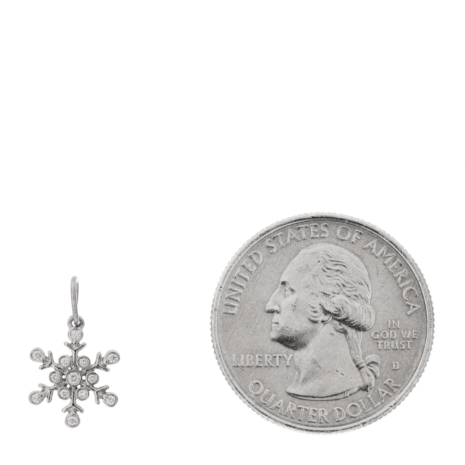 Tiffany Platinum Diamond Snowflake Charm 2 of 4